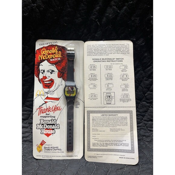 Vintage 1984 Ronald McDonald House Digital Red Watch Coca Cola Charity lot of 2 - Picture 2 of 2